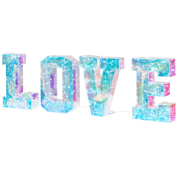 Dekorative Buchstaben mit Beleuchtung