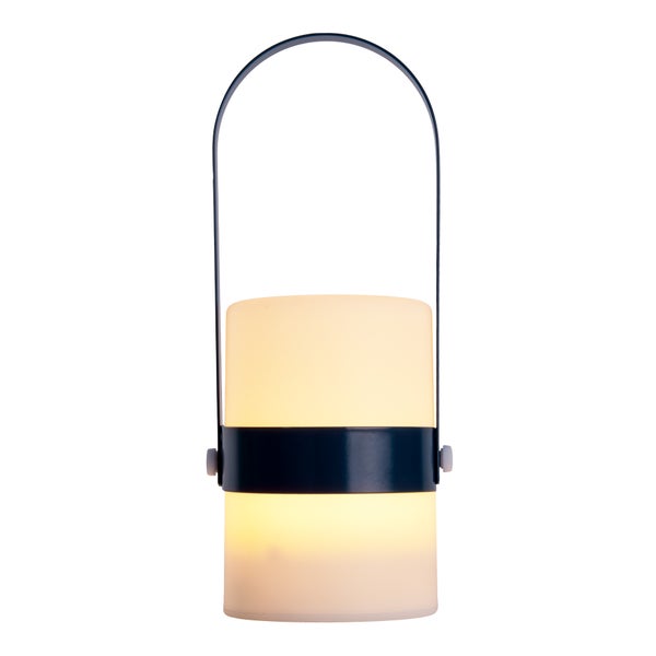 LED Dekoleuchte Neo blau, Deko, Tischlampe aus Metall und Kunststoff, blau, mit fest verbauten LEDs, für Esszimmer, Wohnzimmer, Balkon und Terrasse, innen 28 cm hoch