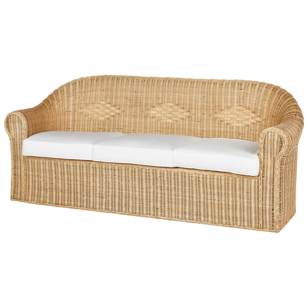 Gartensofa 3-Sitzer LIVADEIA Rattan Naturfarben