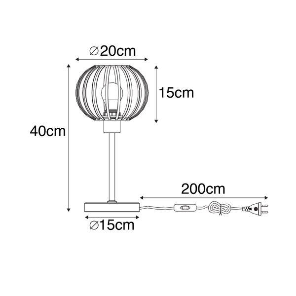 Design-Tischlampe weiß - Johanna