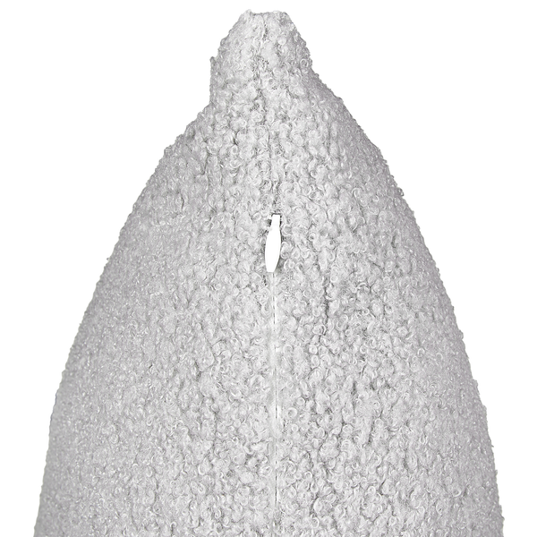 Dekokissen 2er Set LEUZEA Bouclé 60 x 60 cm Grau Ohne Muster