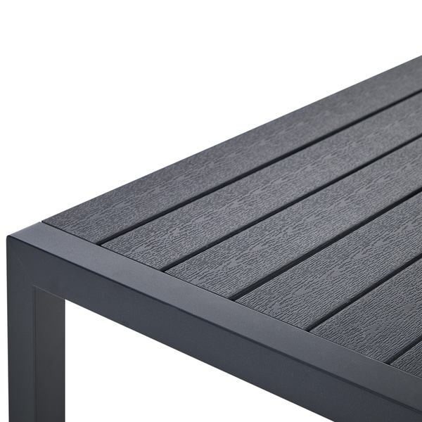 Gartentisch VERNIO 180 cm 90 cm Metall Schwarz