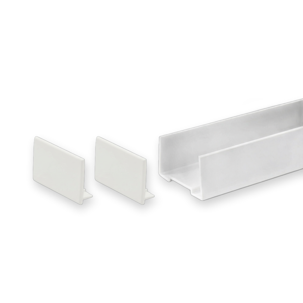 Sicherheitsgeländer für Montageplattform aus Aluminium und Verbundwerkstoff mit gelb schwarzen Warnmarkierungen zur Absturzsicherung.