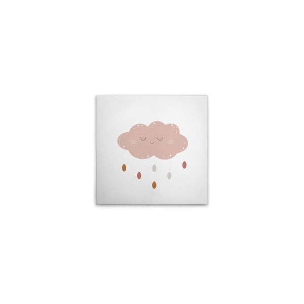 Illustration einer Wolke mit Regentropfen als Wanddekoration