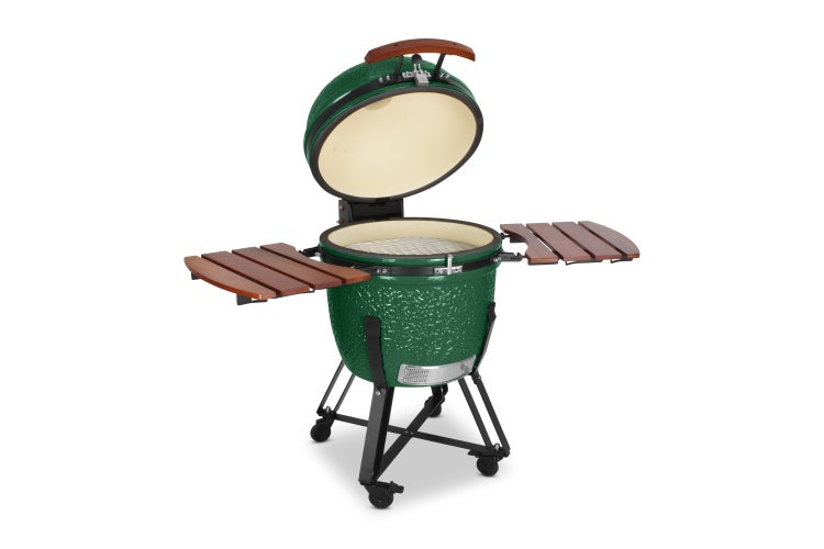 Kamado SE-23,5 Grill Grün 60 cm Grilldurchmesser BBQ Keramik Holzkohlegrill Grill mit Holzkohle