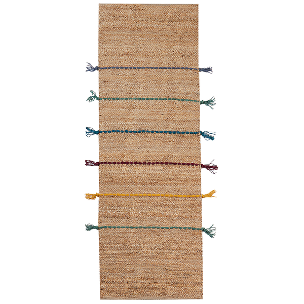 Kinderteppich UZUNTA Beige 70 x 200 cm Jute