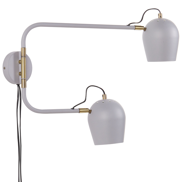 Wandlampe ESTRELLA verstellbar Metall Hellgrau