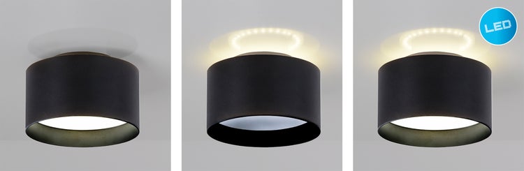 Deckenleuchte mit LED-Technologie in verschiedenen Beleuchtungsmodi