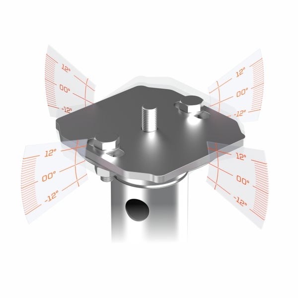 MAXERIO® 8er Adapterplatten-Set TILT für Schraubfundament Bodenhülse Erdanker Erdschraube Einschraubhülse Erdschraubenfundament Bodenanker Schraubanker Fundament für Spielturm Zaun Pfosten Pavillon Schaukel