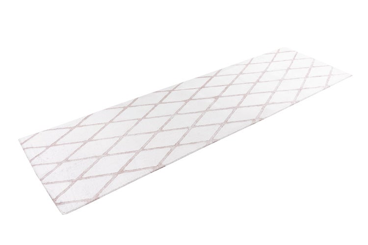 Kurzflor Teppich Splendora Weiß / Rosé Modern, Klassisch 80 x 250 cm