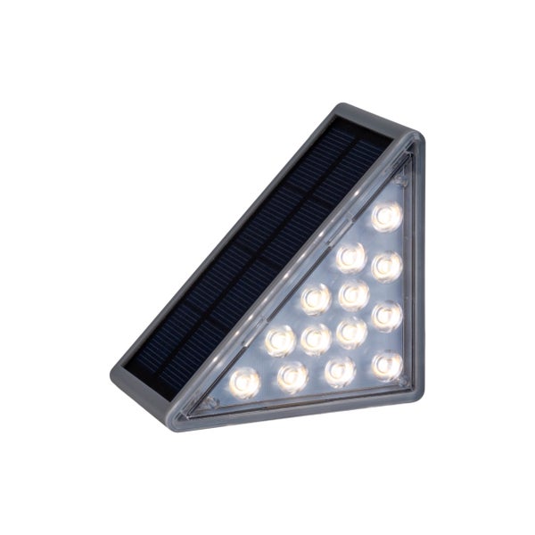 Dreieckige Solarleuchte mit LED für den Aussenbereich