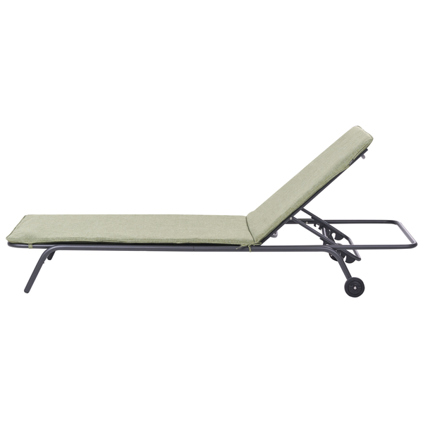 Holzliege mit verstellbarer Rückenlehne und Seilbespannung