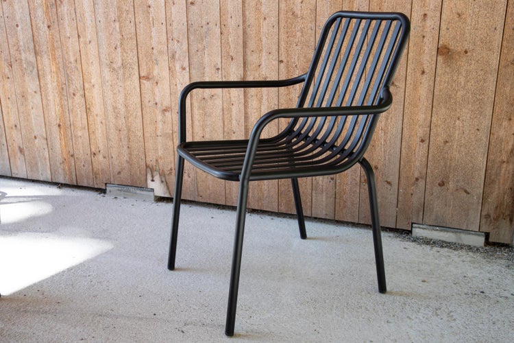 Peking Gartenstuhl stapelbar schwarz. 2er Set