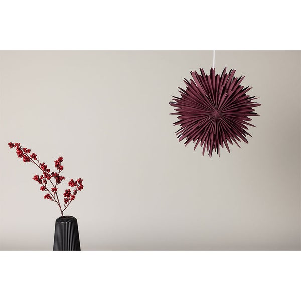 Sälen Weihnachtsstern mit Licht Papier Ø46 cm Pendelleuchte dunkelrot. 46 X 18 X 46 cm