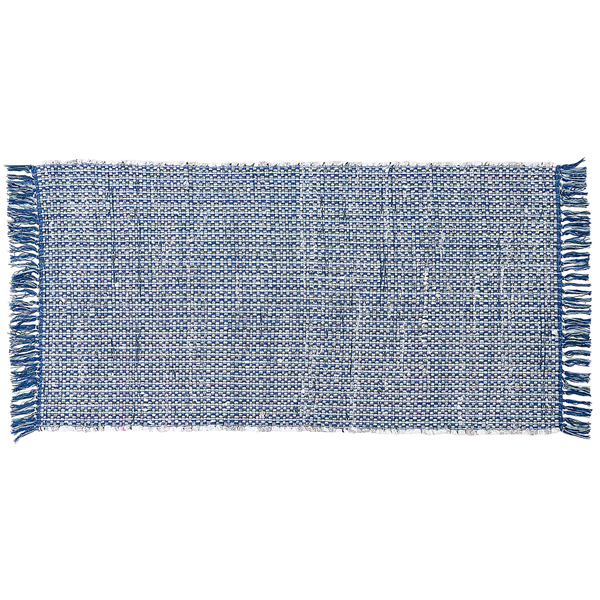 Teppich BESNI Blau 80 x 150 cm Baumwolle