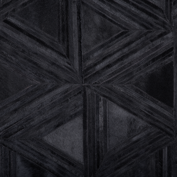 Teppich KASAR Schwarz 160 x 230 cm Echtleder
