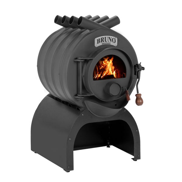 Bruno Mini Holzofen mit Flammen