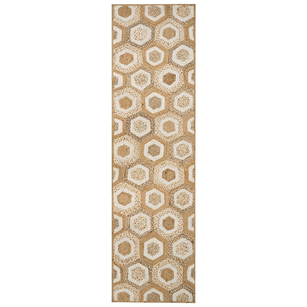 Teppich BASOREN Beige 80 x 300 cm Jute