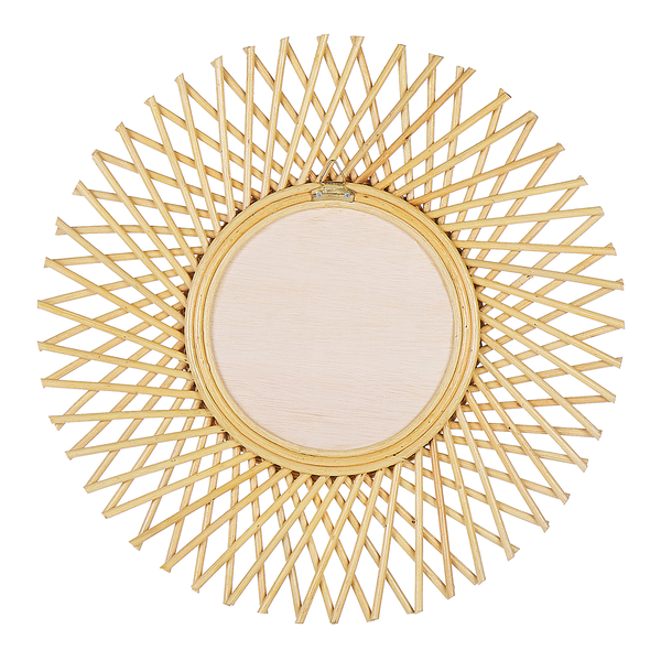 Wandspiegel TAGOLU 60 cm 60 cm Rattan Naturfarben