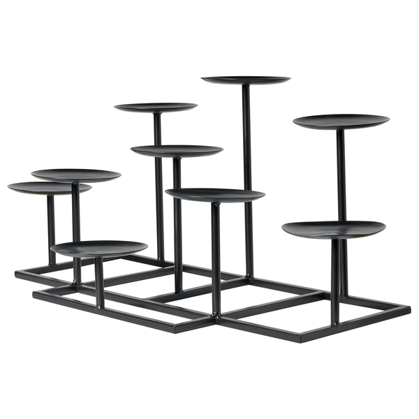 Kerzenständer aus Metall mit sieben Kerzentellern