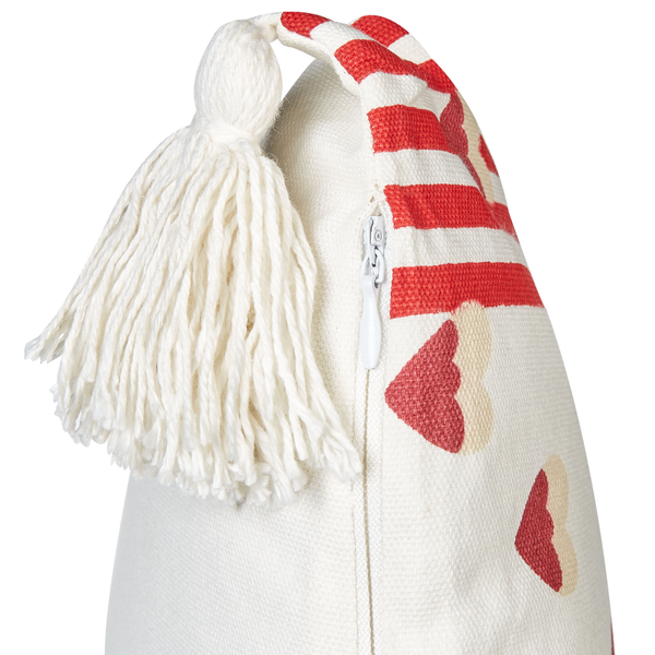 Dekokissen 2er Set BANKSIA Baumwolle 45 x 45 cm Rot Streifenmuster