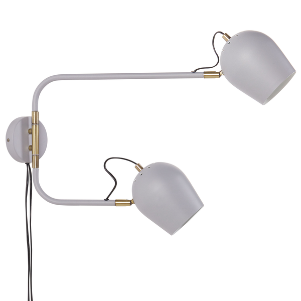 Wandlampe ESTRELLA verstellbar Metall Hellgrau