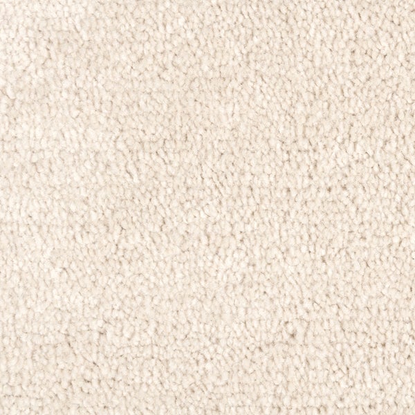 Nahaufnahme der Textur eines beigen Teppichbodens mit weichem Flor.