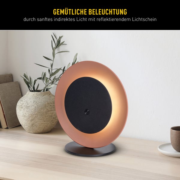 Dekorative Tischleuchte mit indirekter Beleuchtung für gemütliche Atmosphäre.