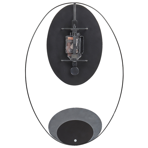 Dekorative Wanduhr mit Pendel und ovalem Metallrahmen