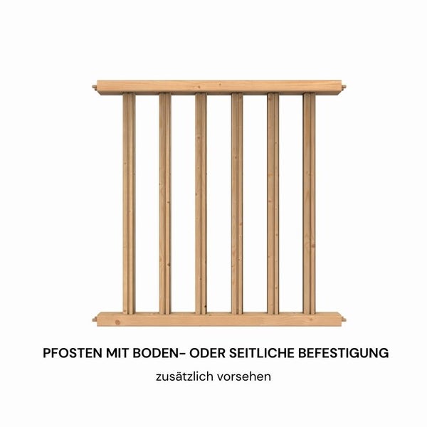 Holzzaunfeld mit senkrechten Latten für den Garten