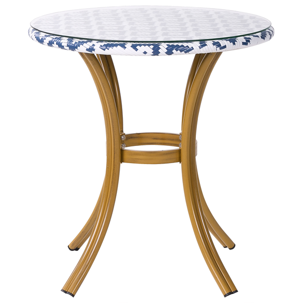 Outdoor Bistrotisch RIFREDDO 70 cm 70 cm Glas Blau