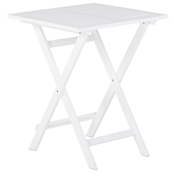 Bistro Set inkl. Kissen klappbar FIJI Akazienholz Weiß