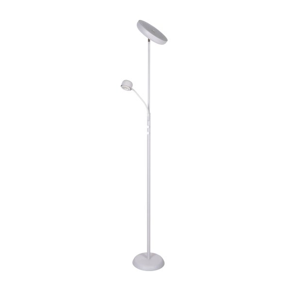 Detailansicht einer Stehlampe mit Schaltern und flexiblem Arm