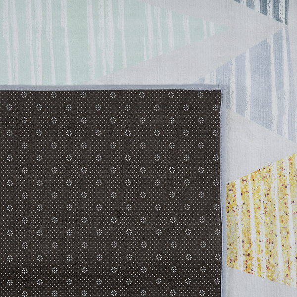 Teppich grau-gelb Dreieck-Motiv 160 x 230 cm YAYLA