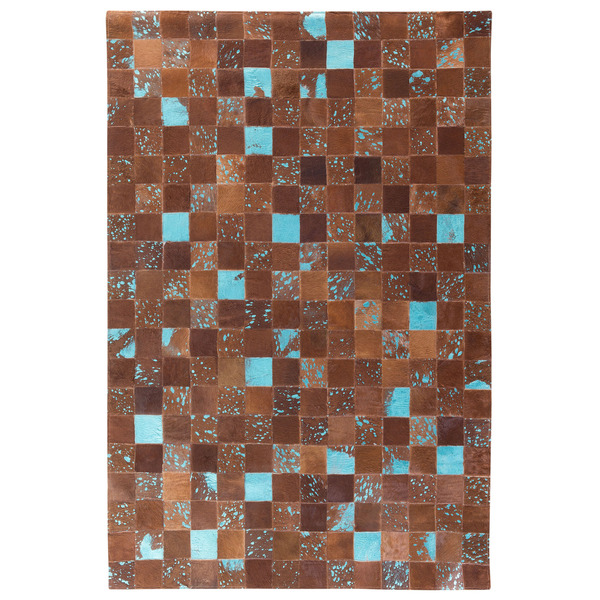 Teppich ALIAGA Braun 160 x 230 cm Echtleder