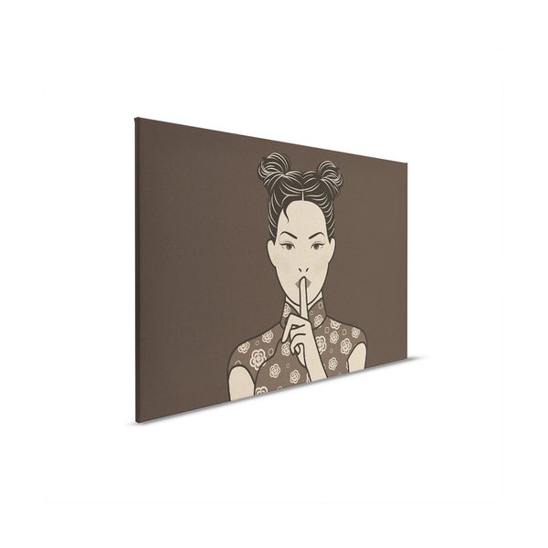 Illustration einer Frau auf Leinwand