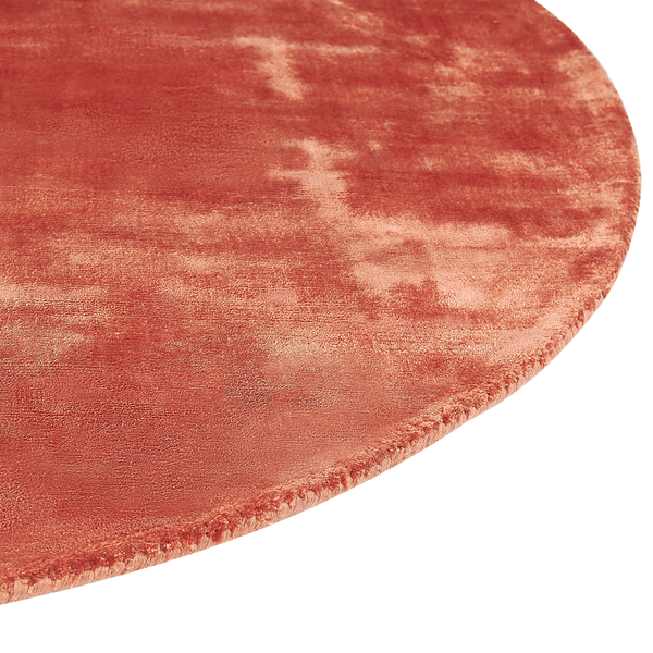 Teppich Viskose orange ⌀ 140 cm Kurzflor GESI II