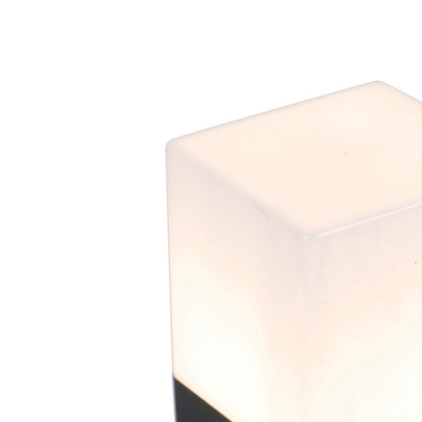 Stehende Außenlampe schwarz mit opalweißem Schirm 70 cm - Dänemark
