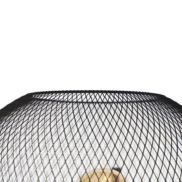 Moderne Stehlampe schwarz - Mesh Ball