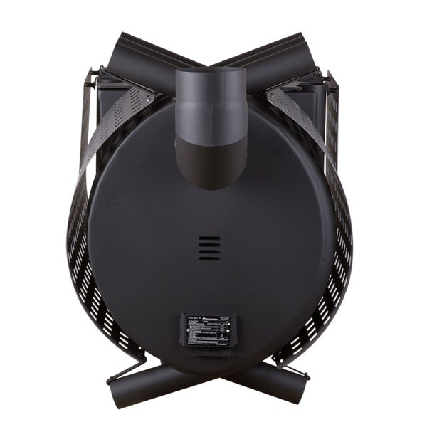 Rückansicht eines Kaminofens mit Rauchrohranschluss