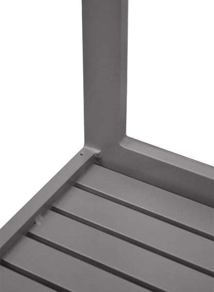 Beistelltisch Aluminium 45 x 45 cm taupe modern leicht für Garten Balkon Terrasse
