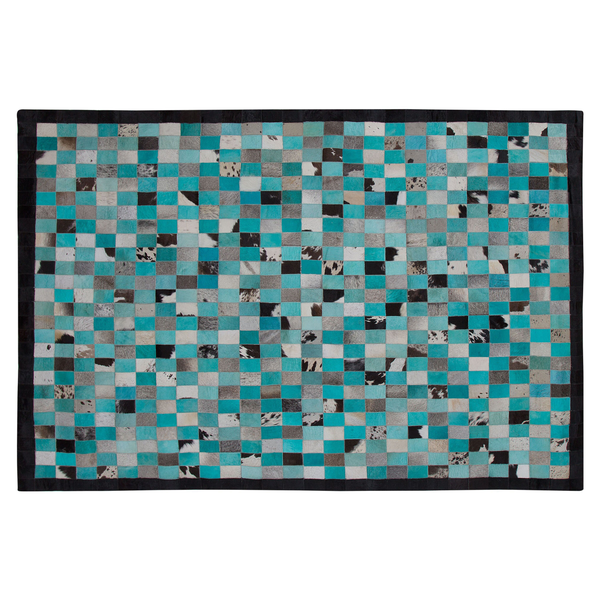 Teppich NIKFER Blau 140 x 200 cm Echtleder