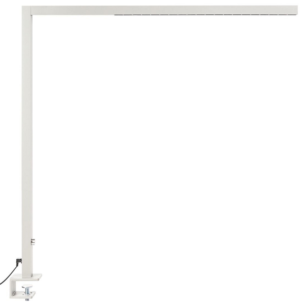 LED Schreibtischlampe klemmbar VOLANS mit Dimmer Metall Silber