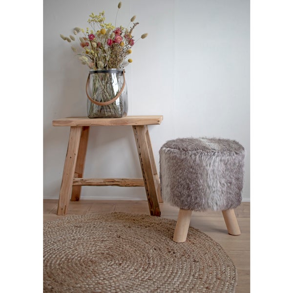 Broom Teppich Ø150 cm in Jute natur. 150 X 150 X 1 cm