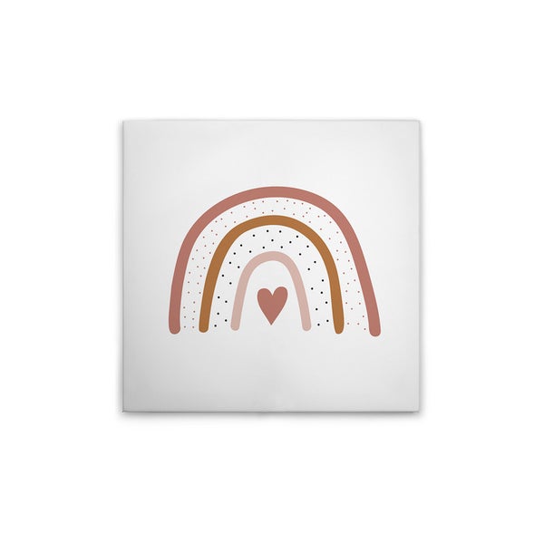 Dekoratives Wandbild mit Regenbogen und Herzmotiv