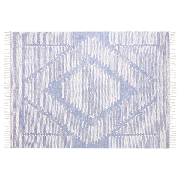 Teppich ANSAR Blau 140 x 200 cm Baumwolle