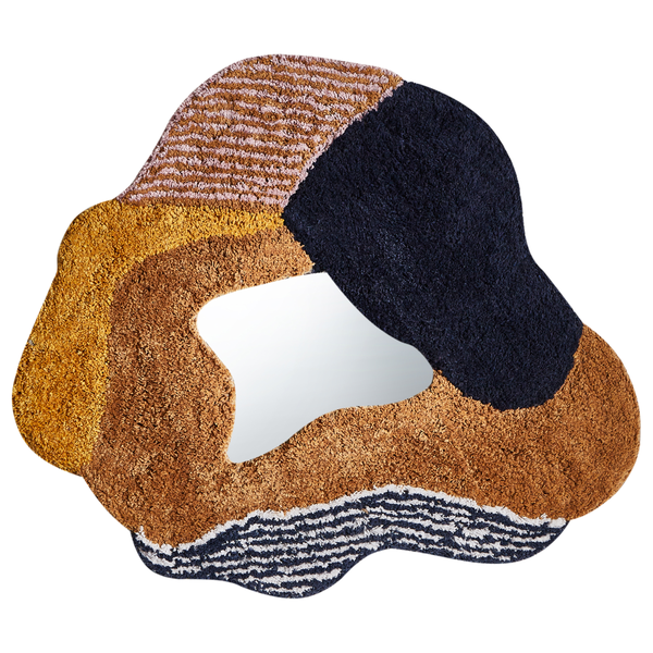 Teppich mit abstraktem Design und verschiedenen Texturen