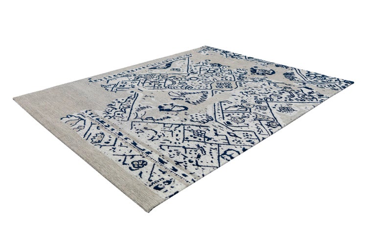 Flachflor Teppich Thorne Grau / Schwarz Vintage 80 x 150 cm