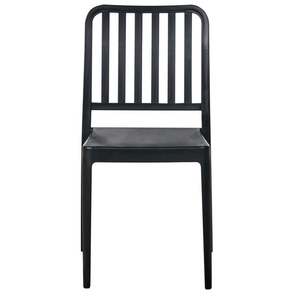 Gartenstuhl 4er Set SERSALE Kunststoff Schwarz