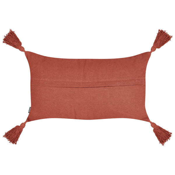 Dekokissen 2er Set VALVARIA Baumwolle 30 x 50 cm Rot ZickZack-Muster